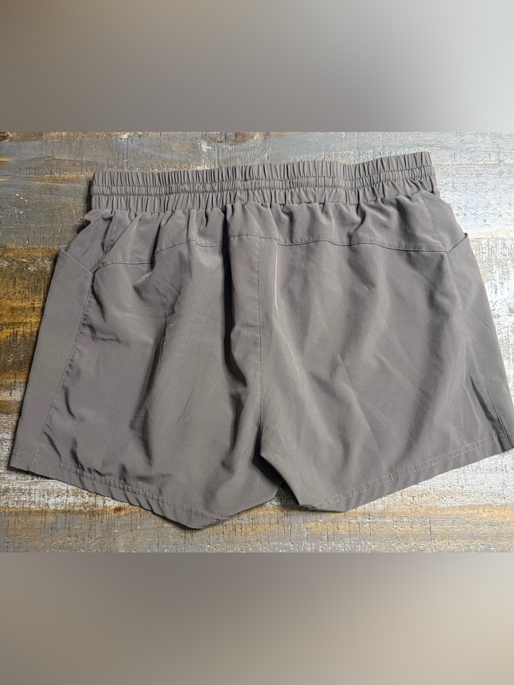 As Revival Gray Drawstring Athletic Shorts With Side Pockets View 3